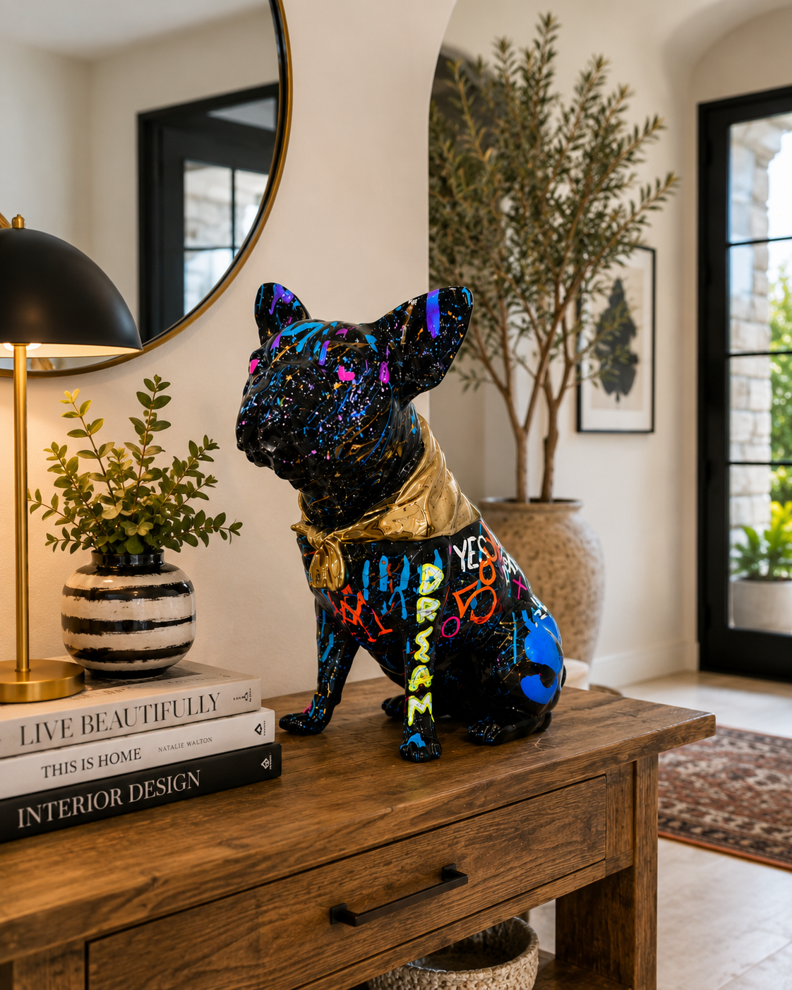 Richie Frenchie-Pop Art Bulldog Sculpture