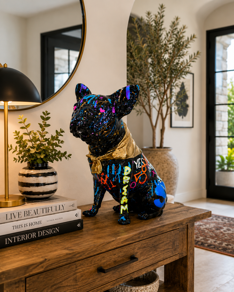 Richie Frenchie-Pop Art Bulldog Sculpture